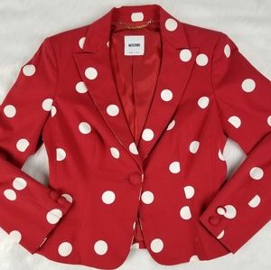 Moschino Polka Dot Red Vintage Blazer size 8